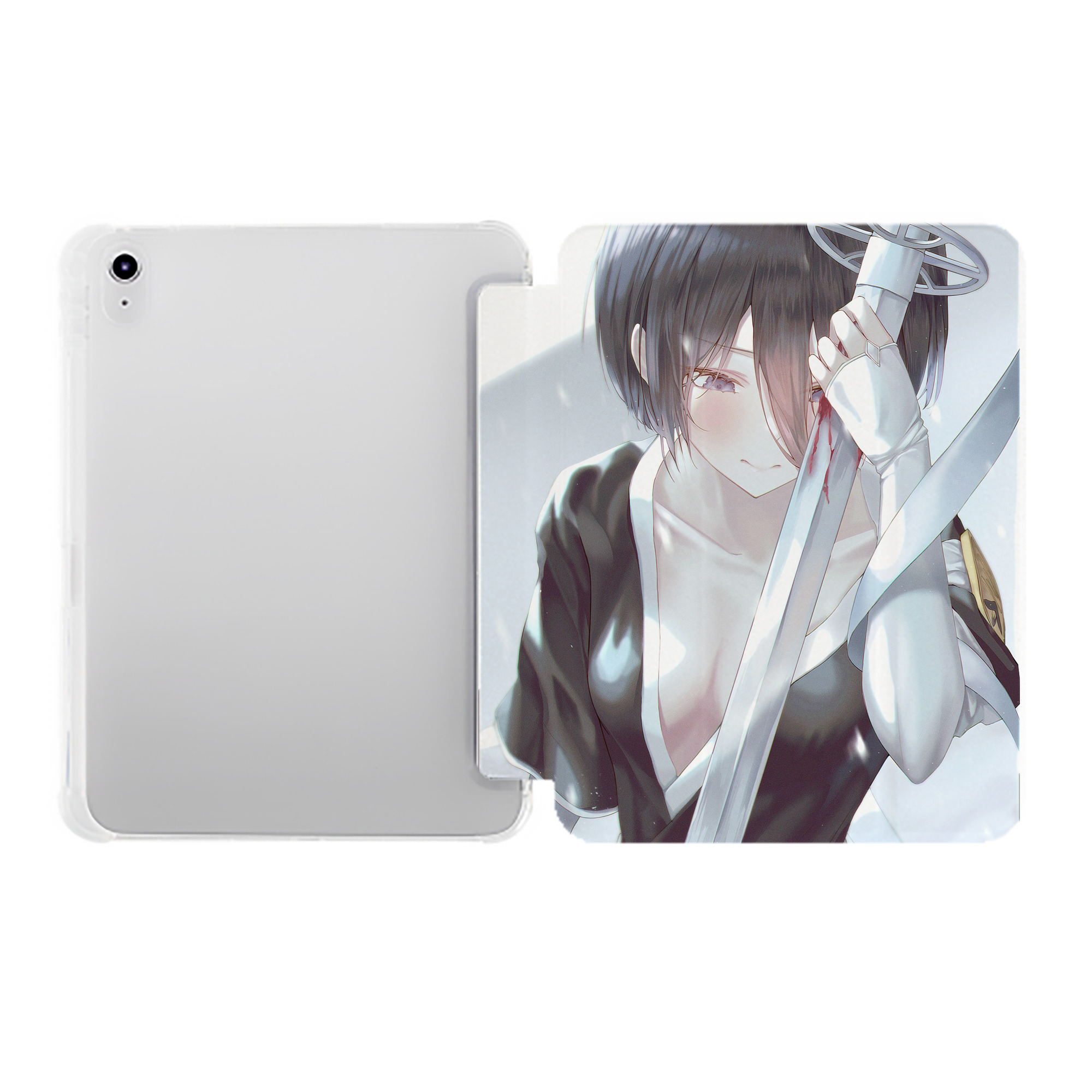 （画像用） ブリーチ BLEACH IPad ケース ペン収納付き 三つ折りスタンド PUレザー×シリコン 対応機種9.5/10.5/10.9インチ
